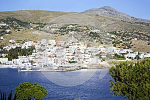 Batsi landscape in Andros Greece