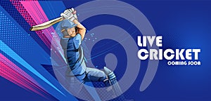 Batsman player playing cricket championship sports background