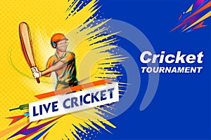 batsman player playing cricket championship on sports background photo