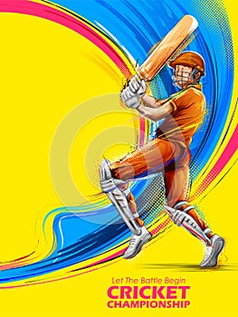 Batsman playing cricket championship sports