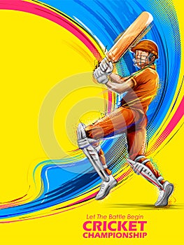 Batsman playing cricket championship sports photo