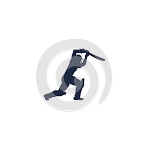 Batsman playing cricket vector design.