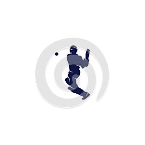 Batsman playing cricket vector design.