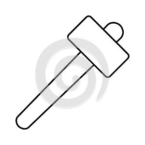 Battel hammer icon element of weapon icon for mobile concept and web apps. Thin line battel hammer icon can be used for web and photo