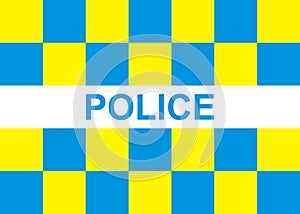 Battenburg police marking Template for your design photo