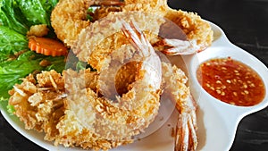 Batter-fried prawns, seafood samui