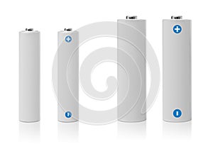 Batteries AA and AAA electric power source