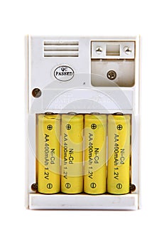 Batteries in charger