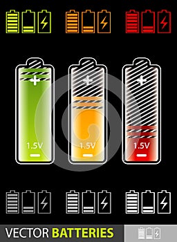 Batteries - vector