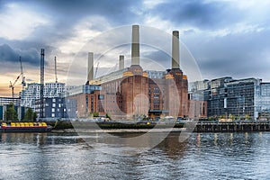 Battersea Power Station, iconic building and landmark in London, UK