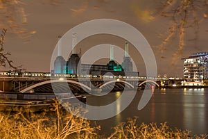 Battersea Power Station at Night,london uk