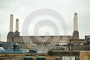 Battersea Power Station over rooftops