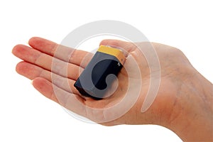 Battery - 9v (PP3) in hand