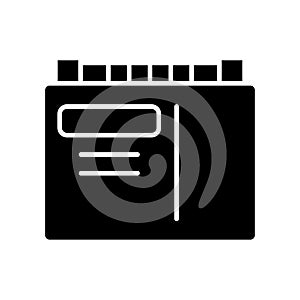 battery black line icon. Vector isolated element