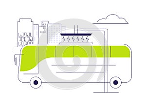 Battery bus abstract concept vector illustration.