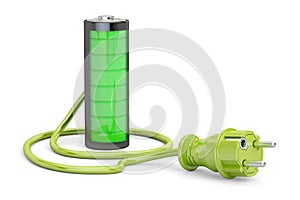 Battery charge concept, 3D rendering