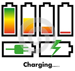 Battery charge icons