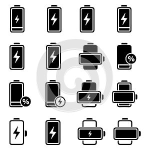 battery charge levels vector