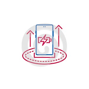 battery, charge, mobile, phone, wireless icon. Element of mobile and smartphone icon for mobile concept and web apps. Detailed