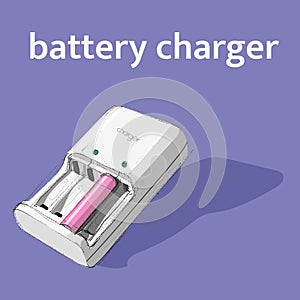 battery charger drawing sketch