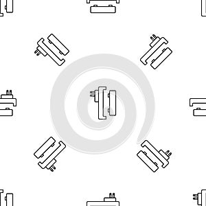 Battery charger pattern seamless vector