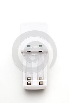 Battery charger on white