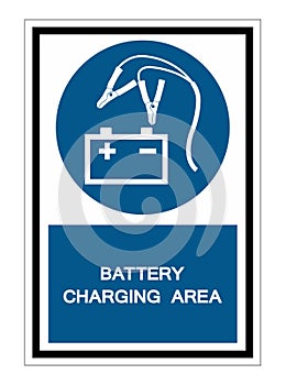 Battery Charging Area Symbol Sign Isolate on White Background,Vector Illustration EPS.10