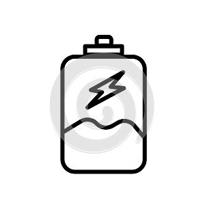 Battery charging icon isolated on white background