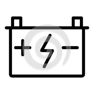 Battery charging icon in line style