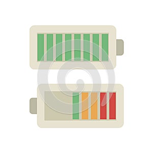 Battery Charging icon on white background. Vector illustration in trendy flat style. EPS 10