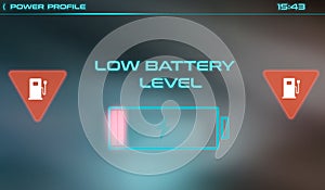 Battery charging interface for car computer screen