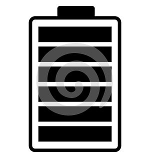 Battery charging, battery level, Icon