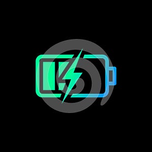 Battery charging status, Charging electric icon, Power energy indicator concept, Vector illustration