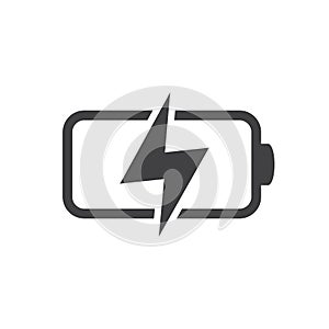 Battery charging UI icon vector