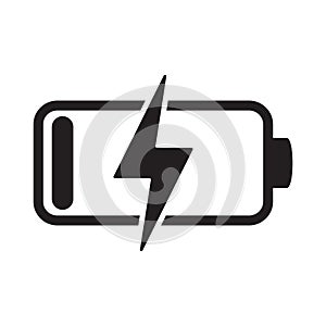 Battery Charging vector icon, recharging icon