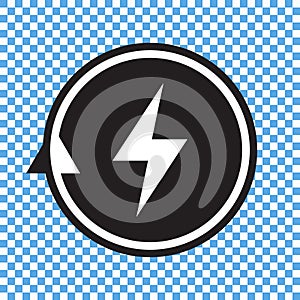 Battery Charging vector icon, recharging icon