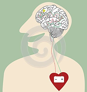 Battery connection between Heart and Brain