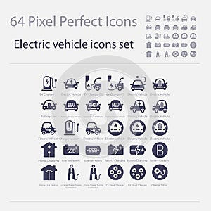 Battery Electric Vehicle Icon.BEV,EV.Electric car.Charger station.Battery power plug.Home Charging photo