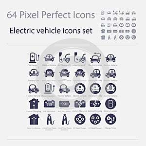 Battery Electric Vehicle Icon.BEV,EV.Electric car.Charger station.Battery power plug.Home Charging