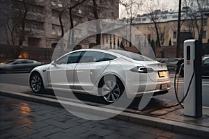 battery energy car technology electricity electric power automobile transportation city. Generative AI.