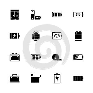 Battery - Flat Vector Icons