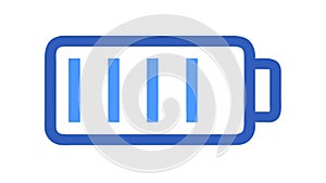 Battery Full Charge Outline Power Energy Icon, vector design Generative AI photo