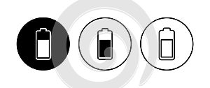 Battery icon . battery charge level. battery Charging icon