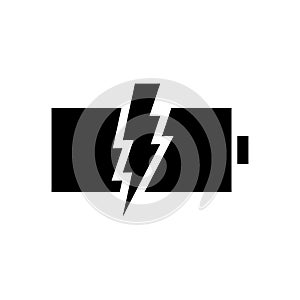 Battery icon flat vector template design trendy
