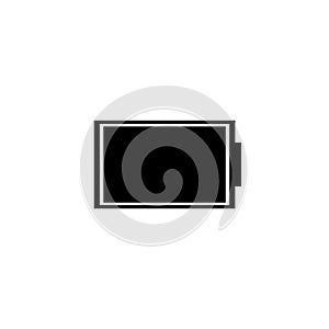 Battery icon fully charge white background