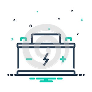 Mix icon for Battery, indicator and accumulator