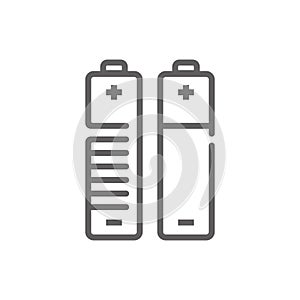 Battery icon. Outline illustration of battery icon vector, icon for web. Web symbol for websites and mobile app. Trendy design.