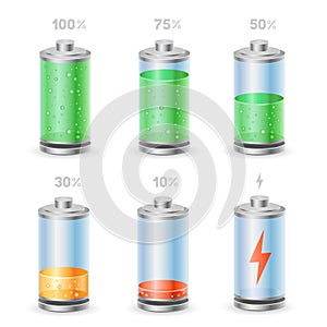 Battery icon set