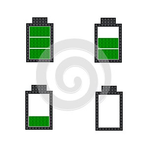 Battery level vector icon from the constructor.