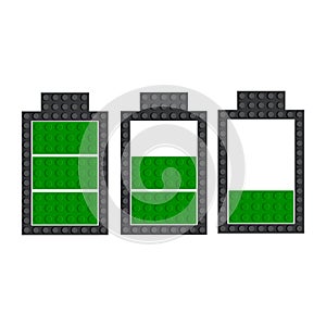 Battery level vector icon from the constructor.